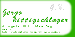 gergo wittigschlager business card